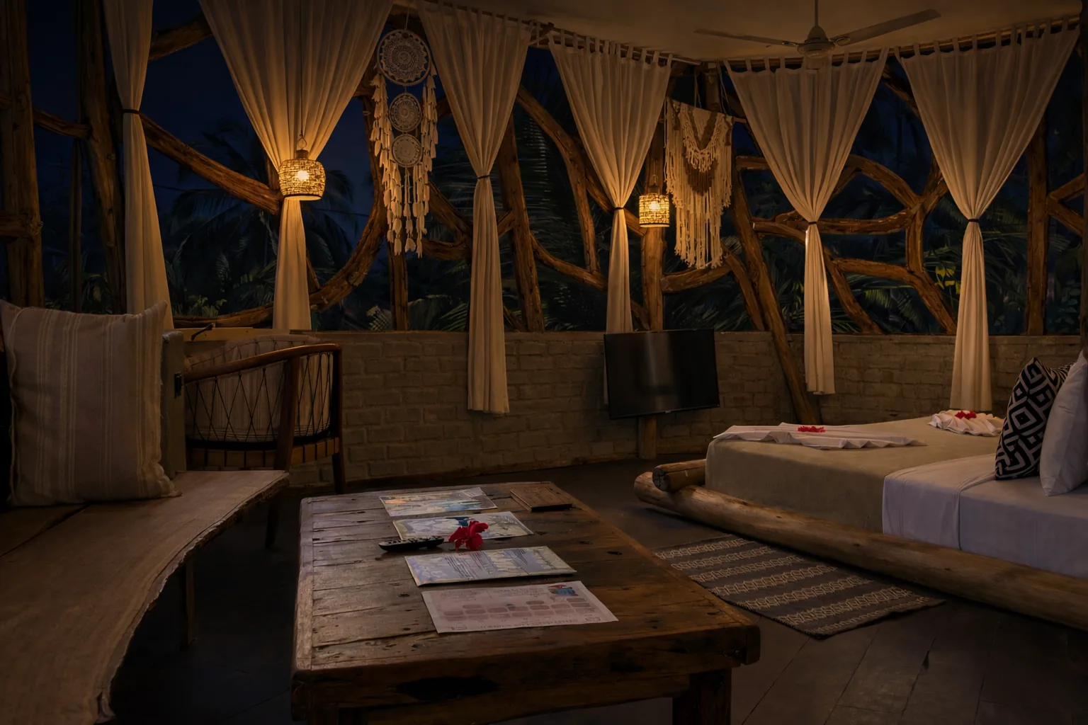 Interior detail of the Tree House